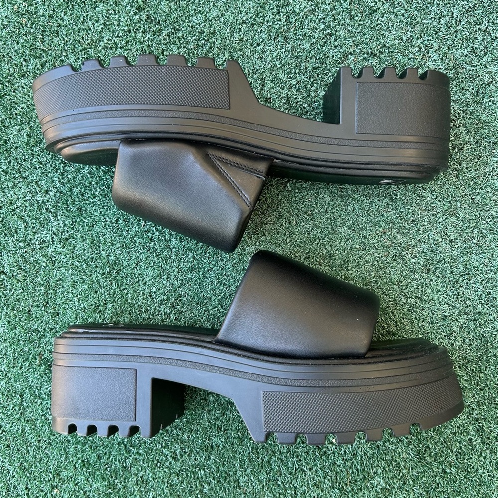 NWT Gianni Bini GB Kickback Platform Slide Sandal Black 9.5 - Picture 3 of 13